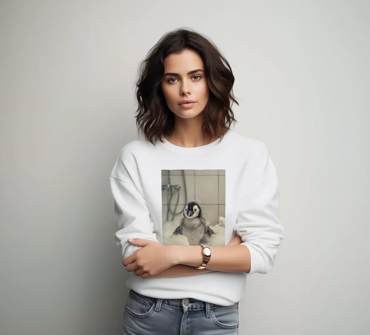 Penguin and soap bubbles felpa da LisaArtes