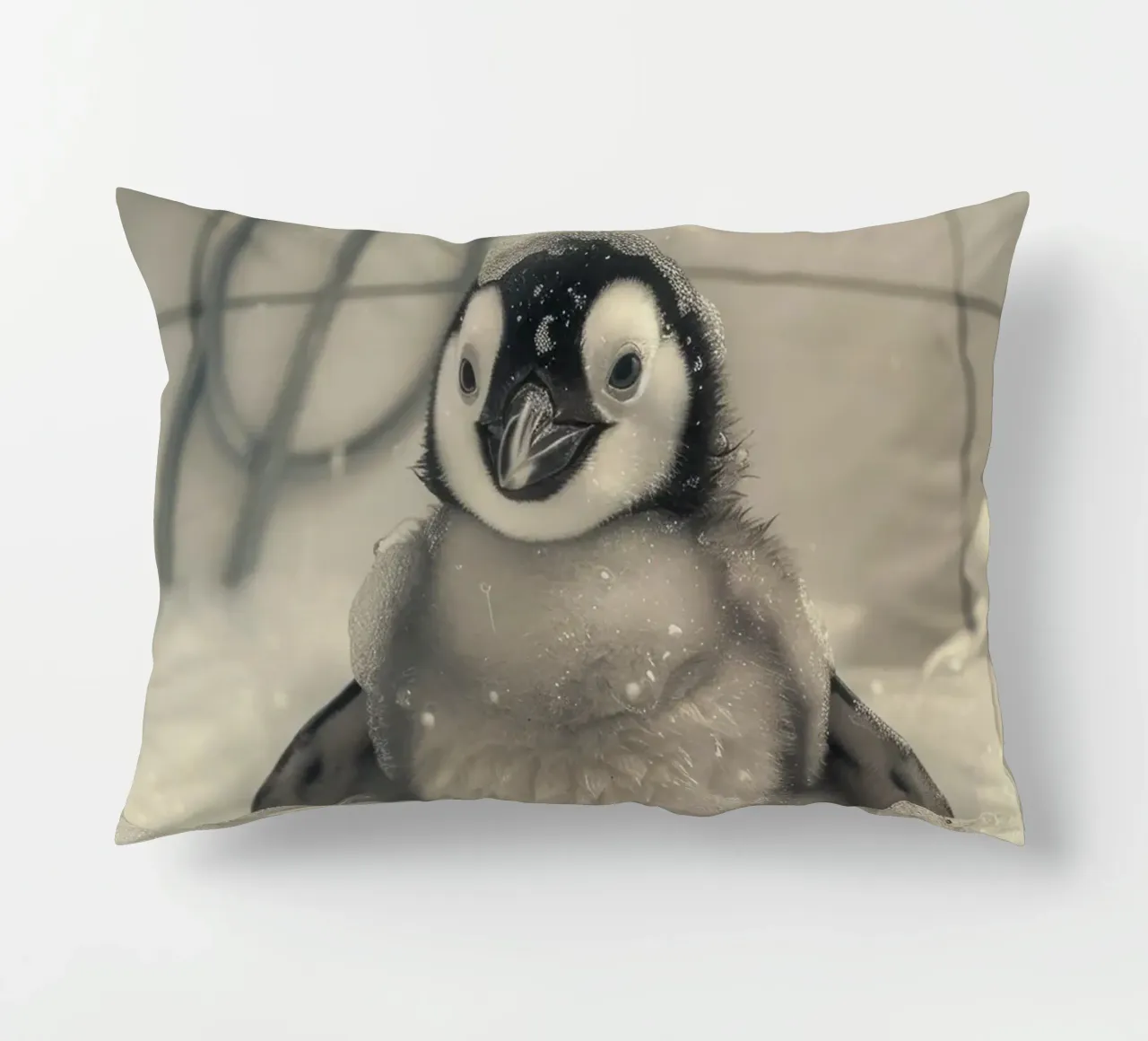 Penguin and soap bubbles cuscino da LisaArtes