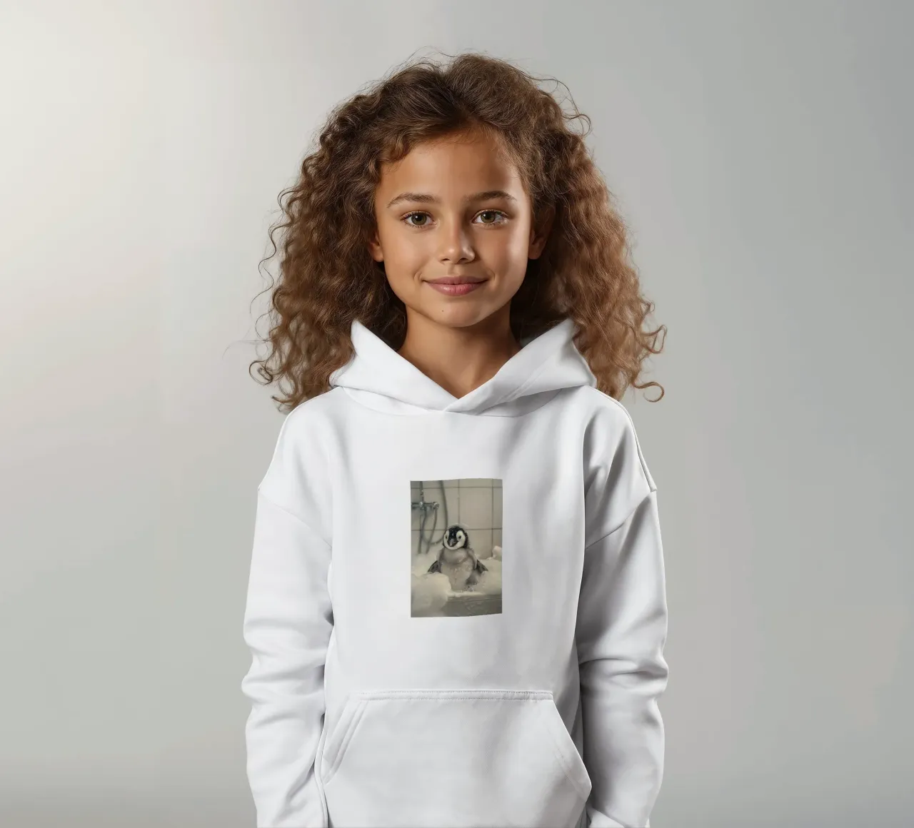 Penguin and soap bubbles felpa bambino con cappuccio da LisaArtes
