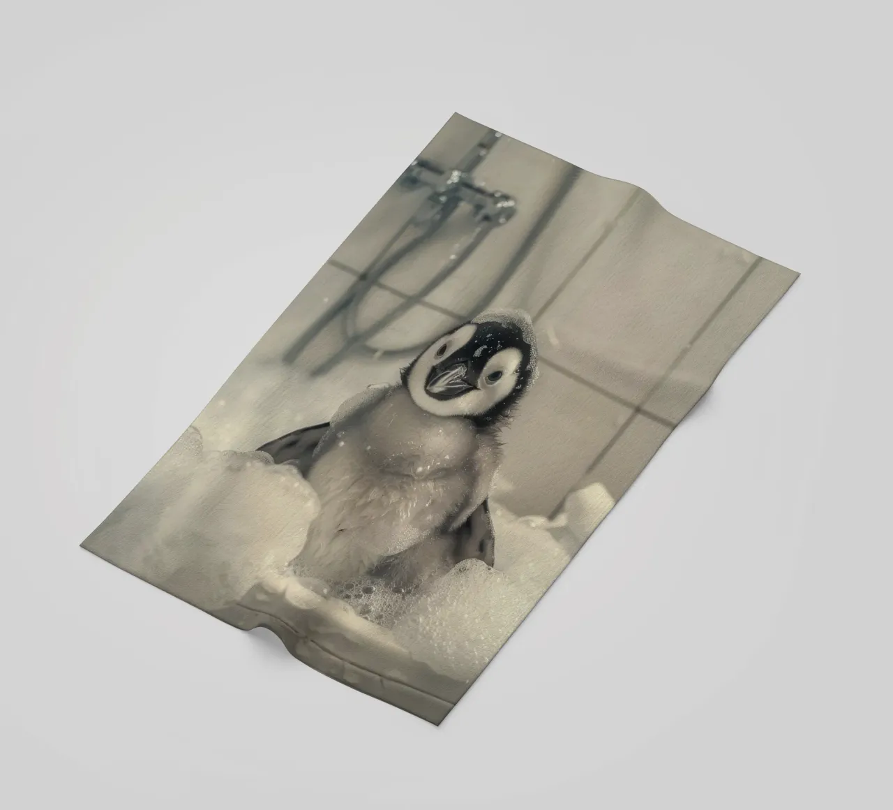 Penguin and soap bubbles telo mare da LisaArtes