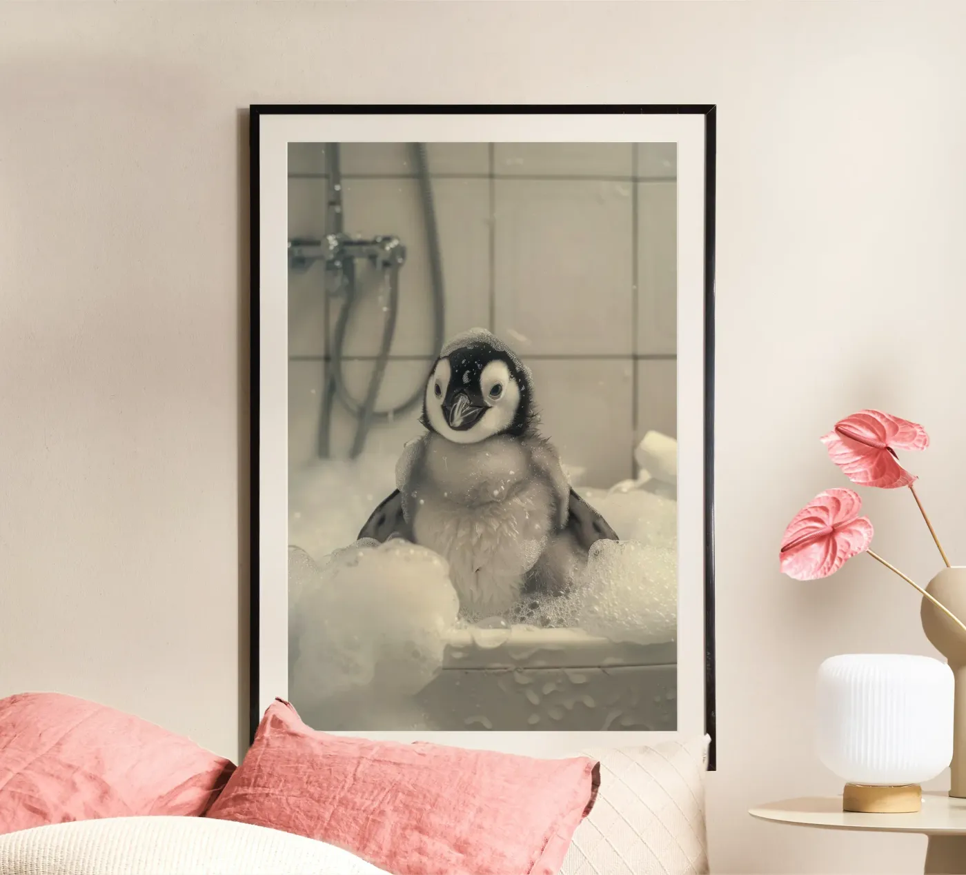 Penguin and soap bubbles poster da LisaArtes
