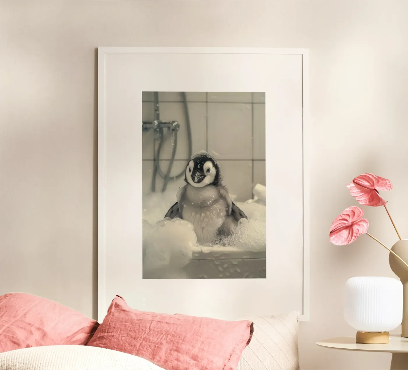 Penguin and soap bubbles poster da LisaArtes