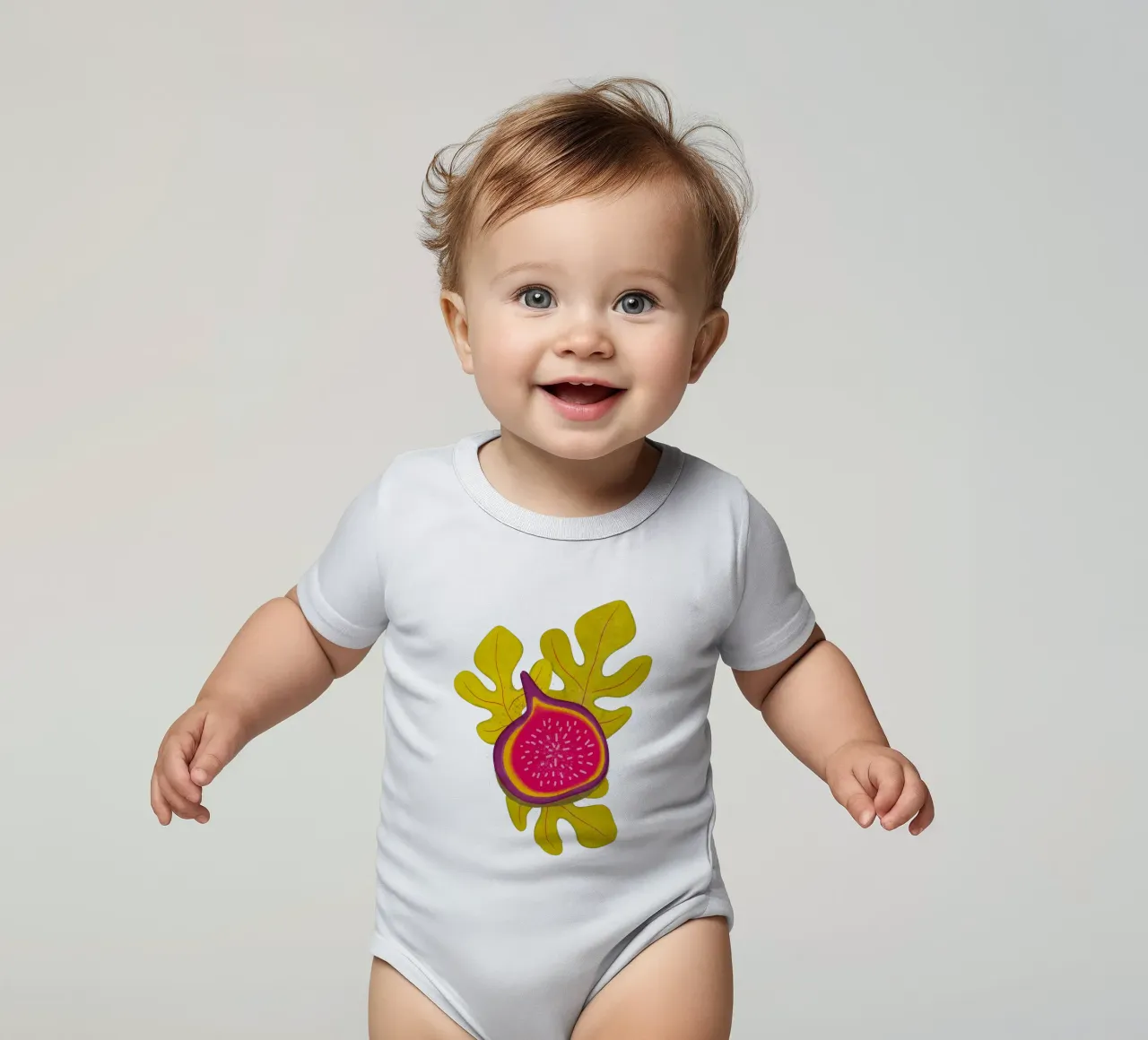 semplice Fig body neonato maniche corte da Illustration Raissa Oltmanns