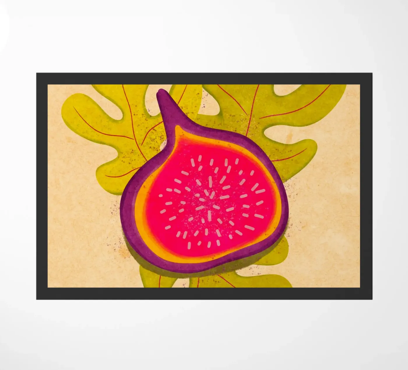 einfache Feige Fußmatte von Illustration Raissa Oltmanns