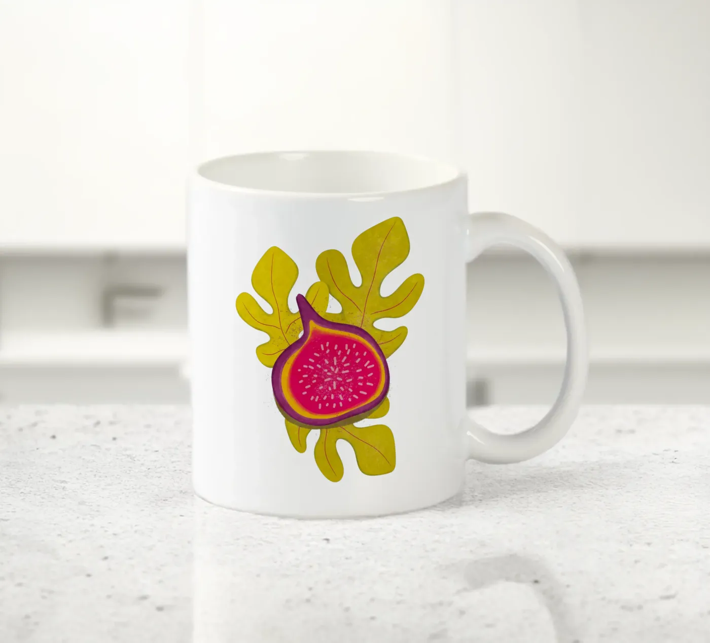 eenvoudige vijg keramische mok van Illustration Raissa Oltmanns