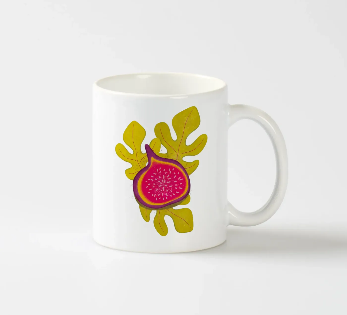 eenvoudige vijg keramische mok van Illustration Raissa Oltmanns