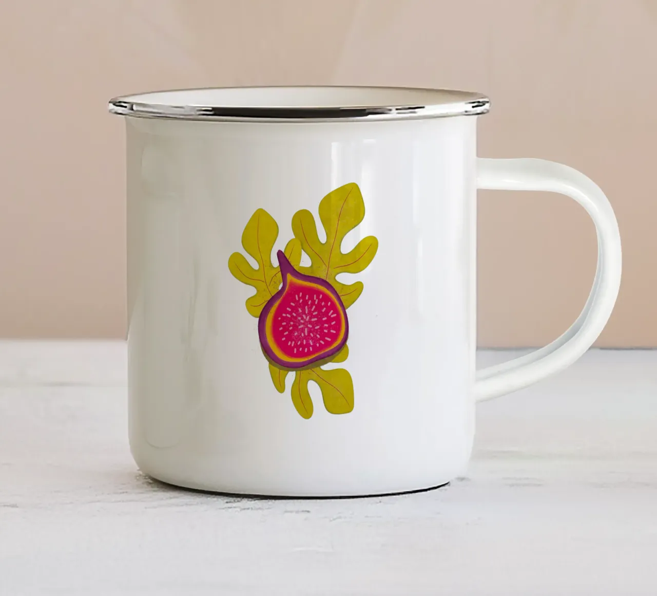 semplice Fig tazza in smalto da Illustration Raissa Oltmanns