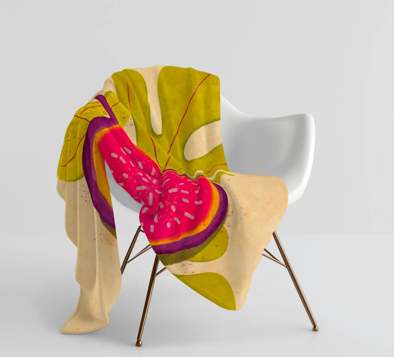 einfache Feige Fleecedecke von Illustration Raissa Oltmanns