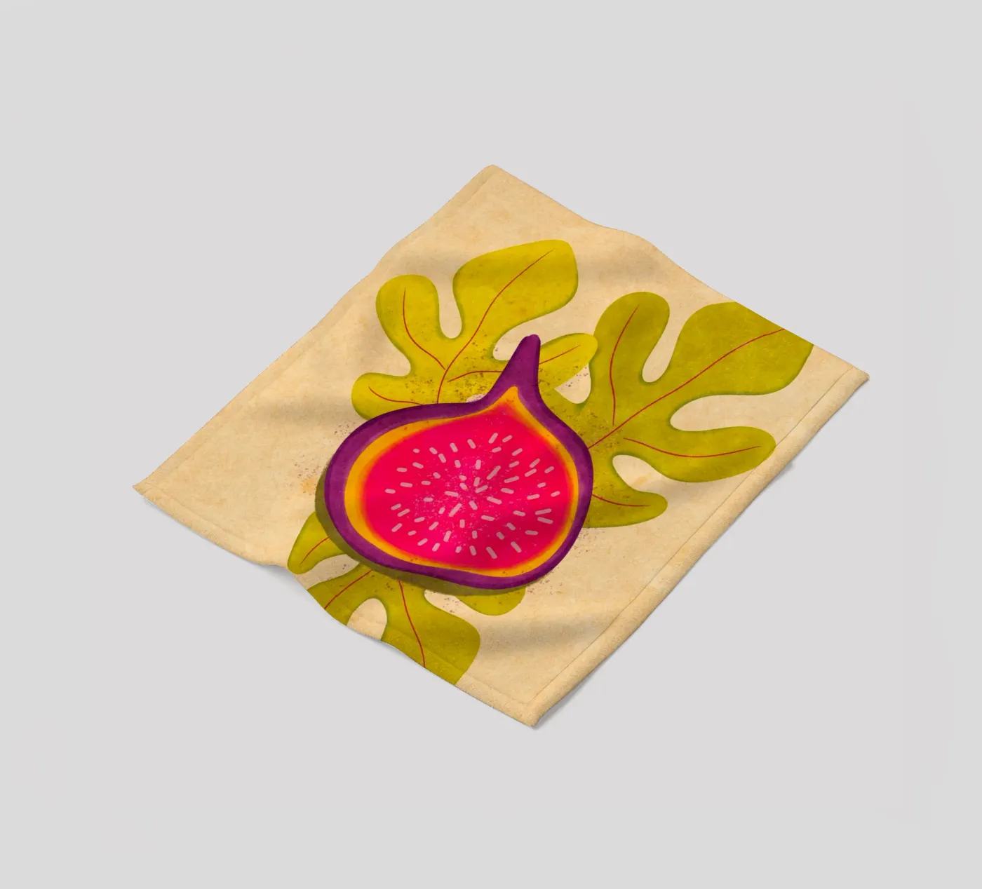 einfache Feige Fleecedecke von Illustration Raissa Oltmanns