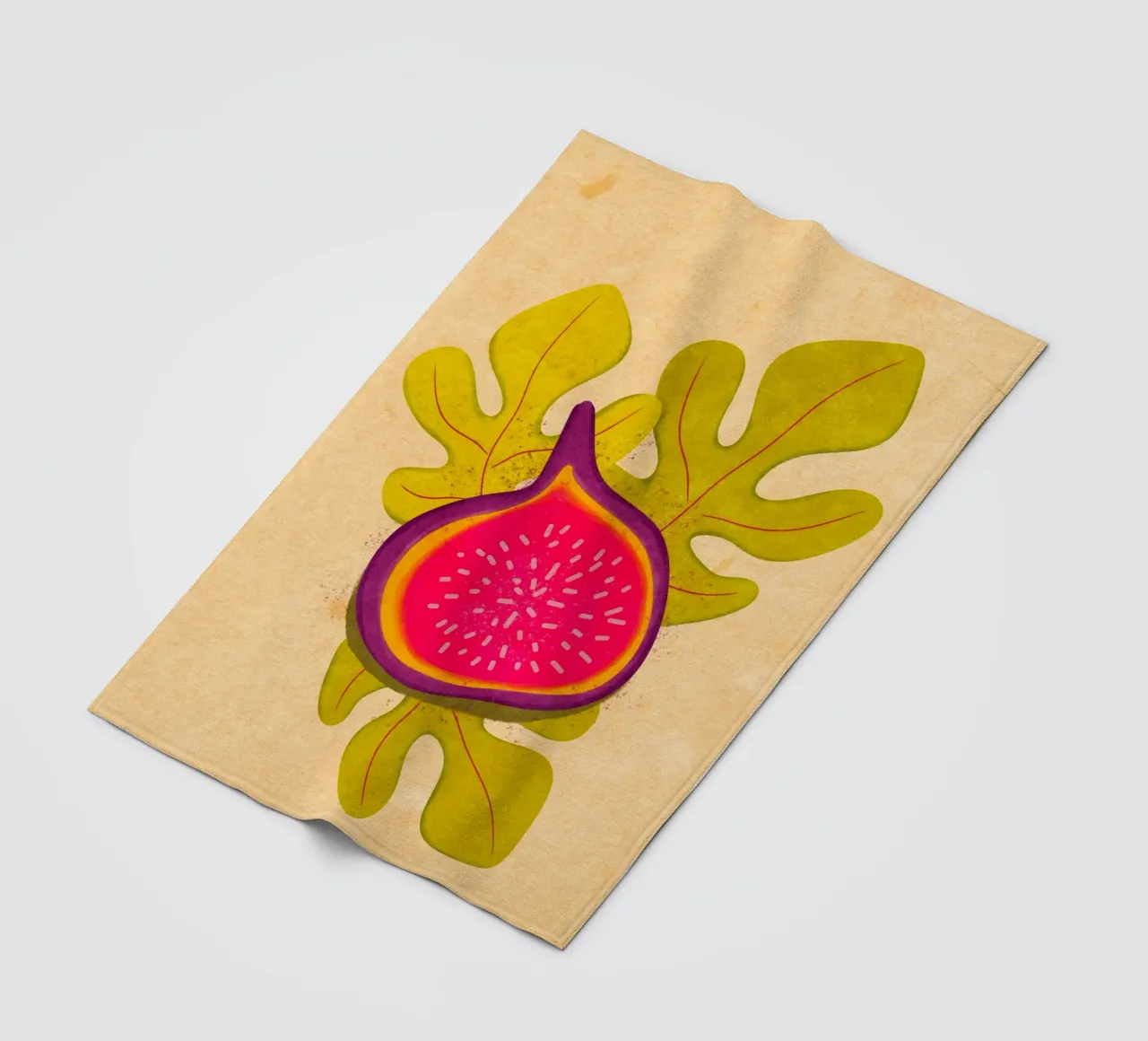 einfache Feige Fleecedecke von Illustration Raissa Oltmanns