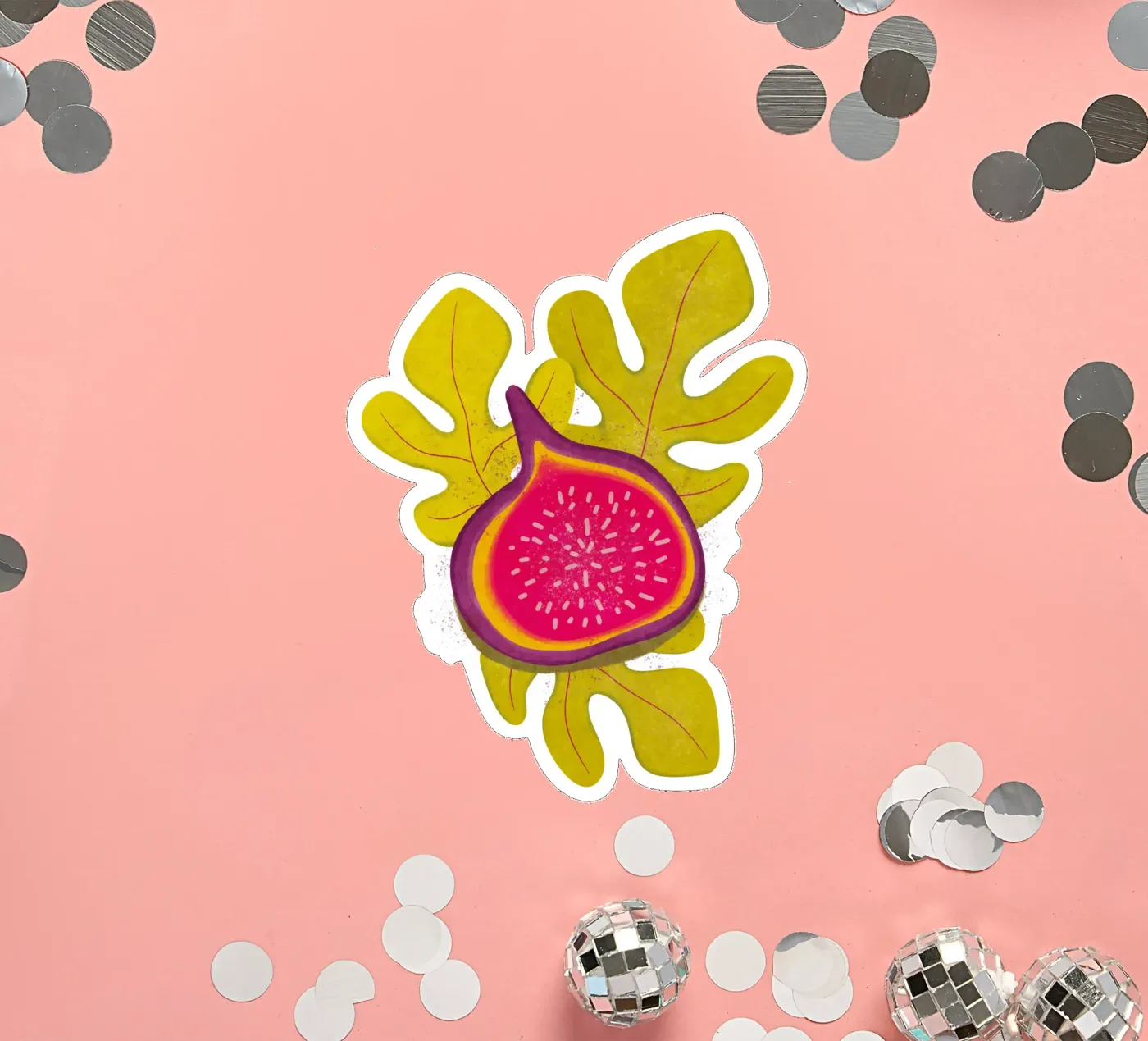 einfache Feige Sticker von Illustration Raissa Oltmanns
