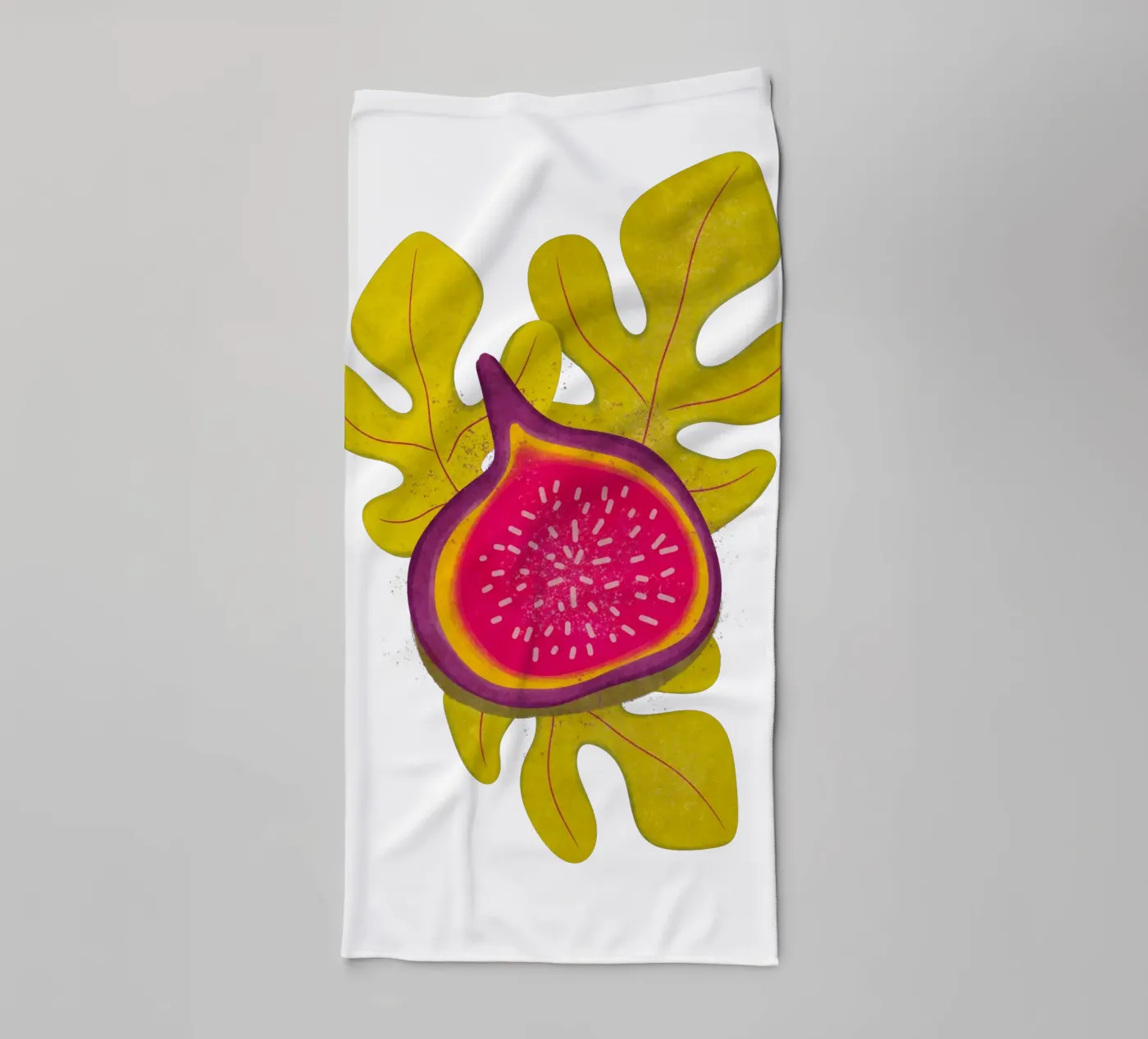 eenvoudige vijg badhanddoek van Illustration Raissa Oltmanns