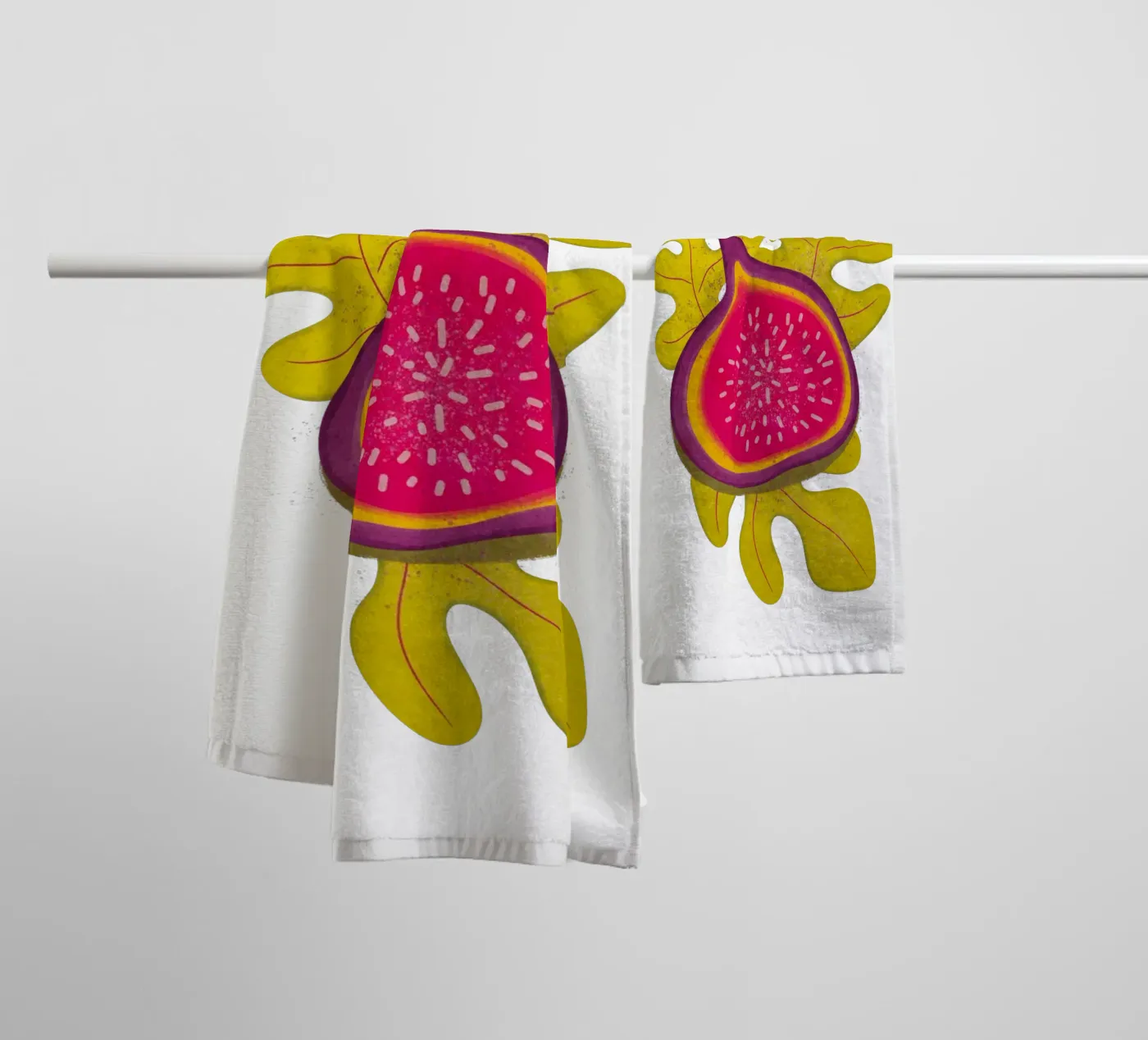 eenvoudige vijg badhanddoek van Illustration Raissa Oltmanns