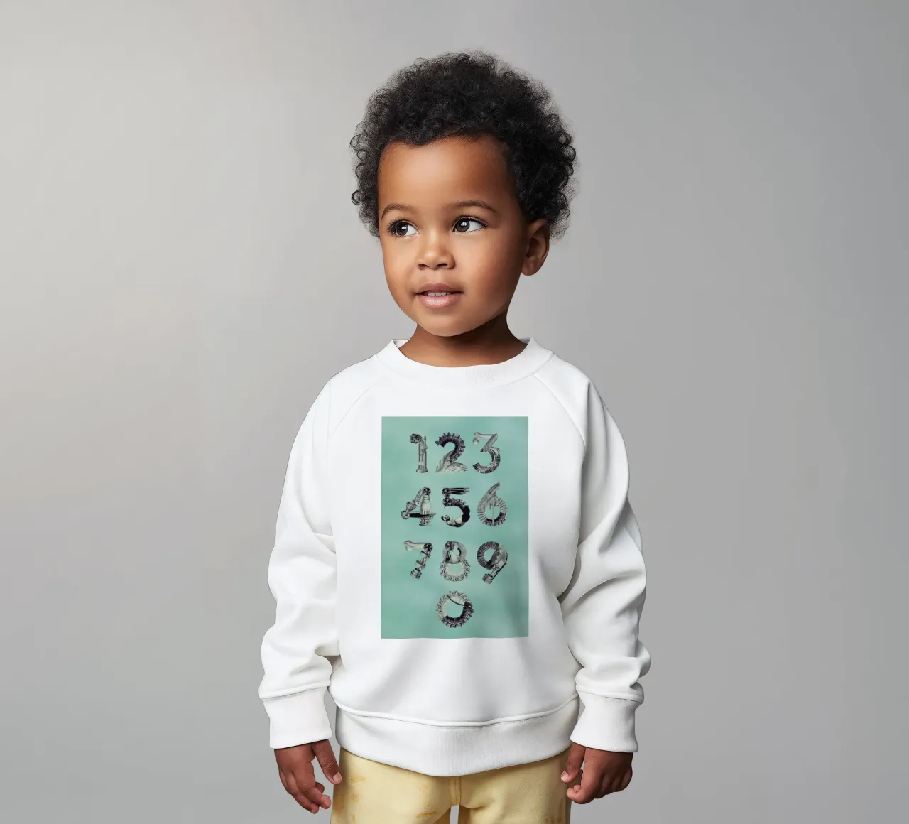 Steampunk Numbers 0-9 baby sweatshirt van Birgit Palma