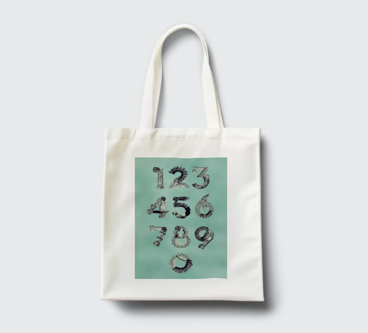 Steampunk Numbers 0-9 borsa in juta da Birgit Palma
