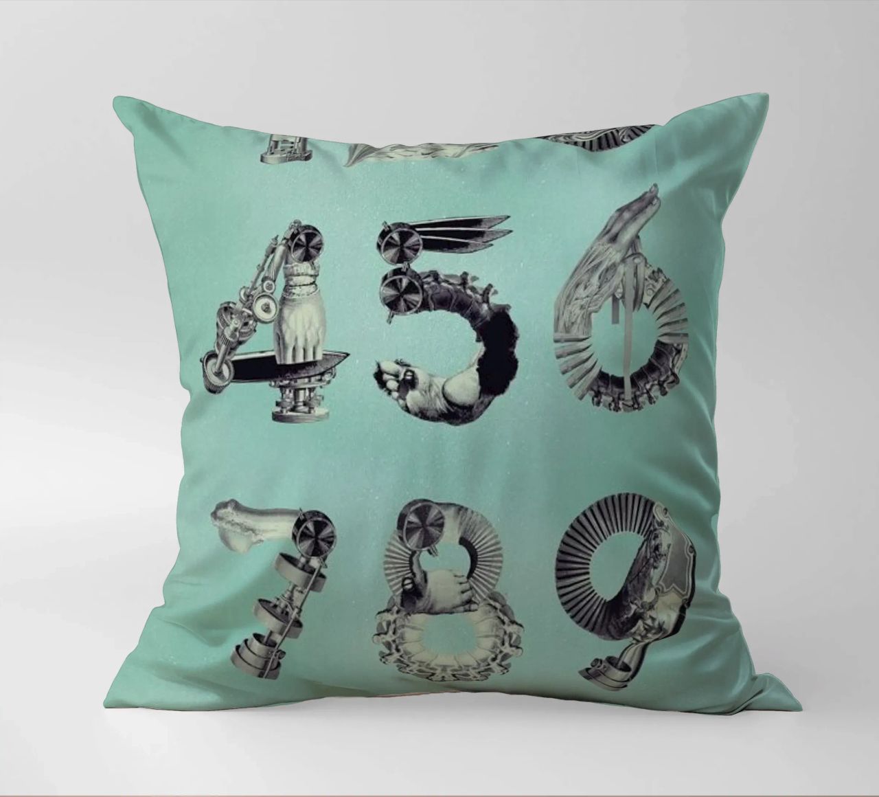 Steampunk Numbers 0-9 cuscino da Birgit Palma