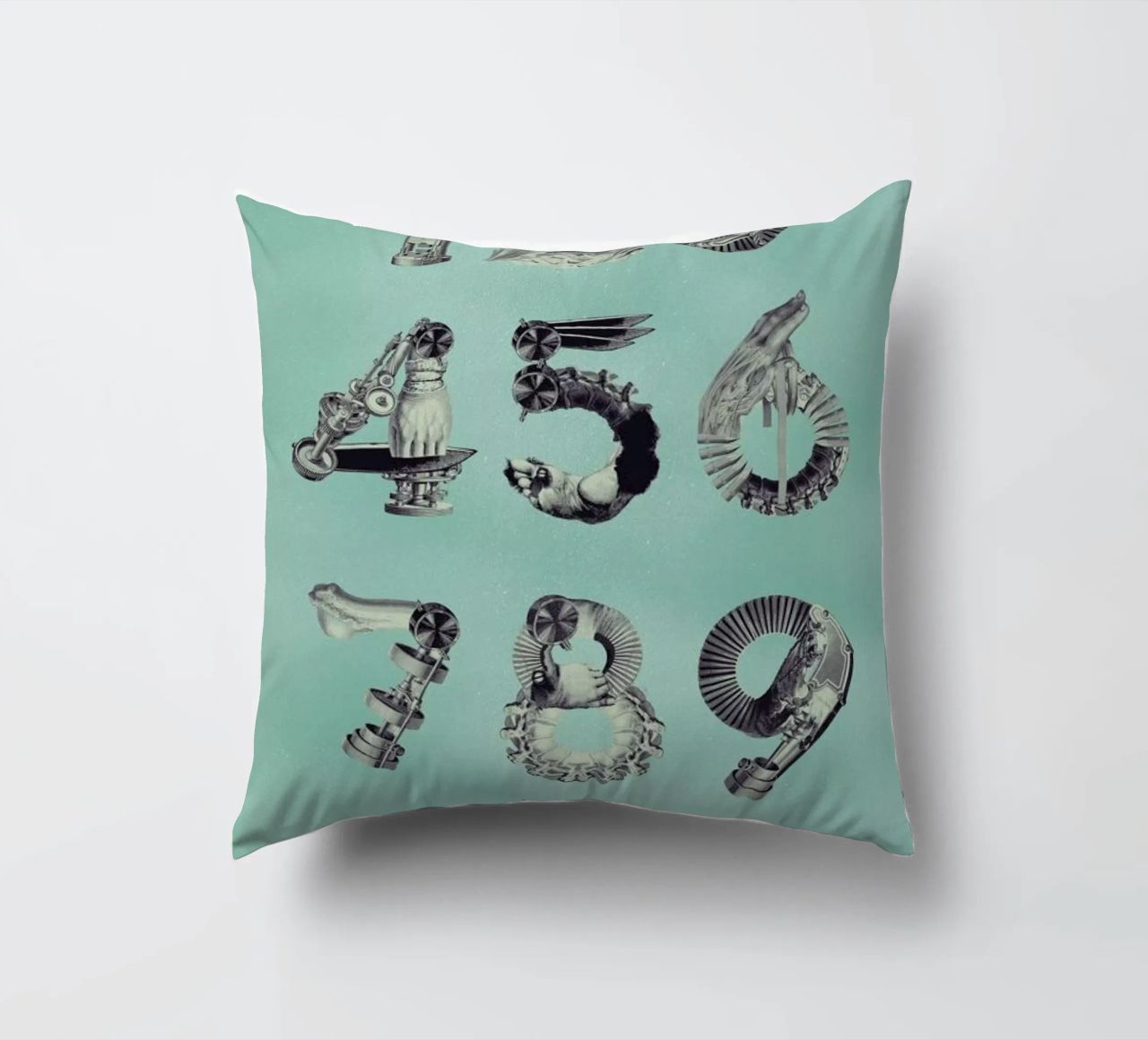 Steampunk Numbers 0-9 cuscino da Birgit Palma