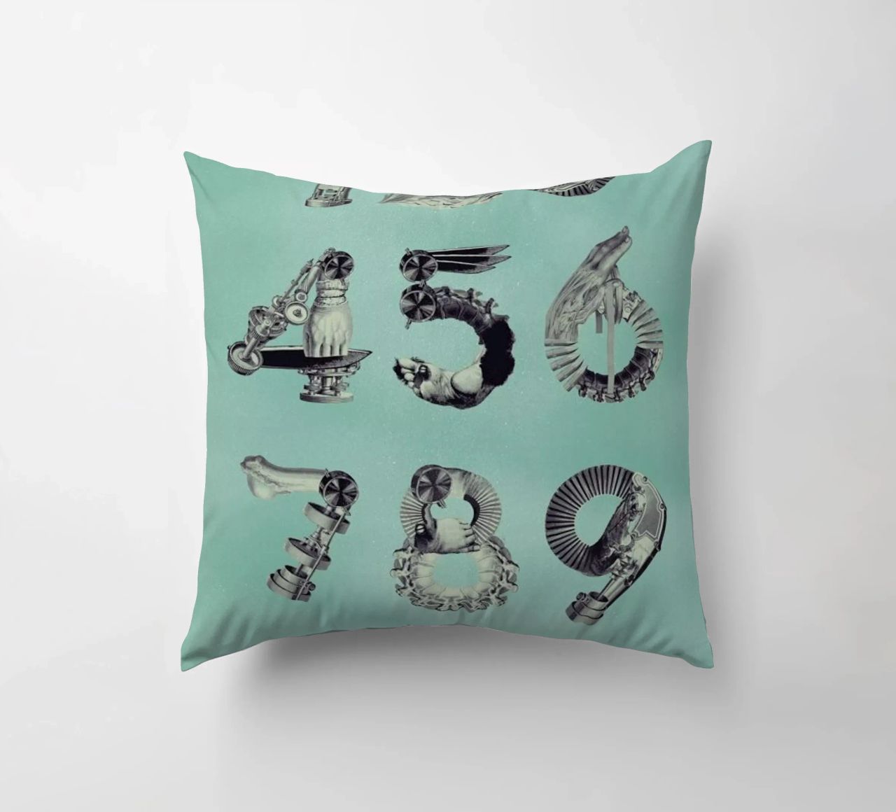 Steampunk Numbers 0-9 cuscino da Birgit Palma
