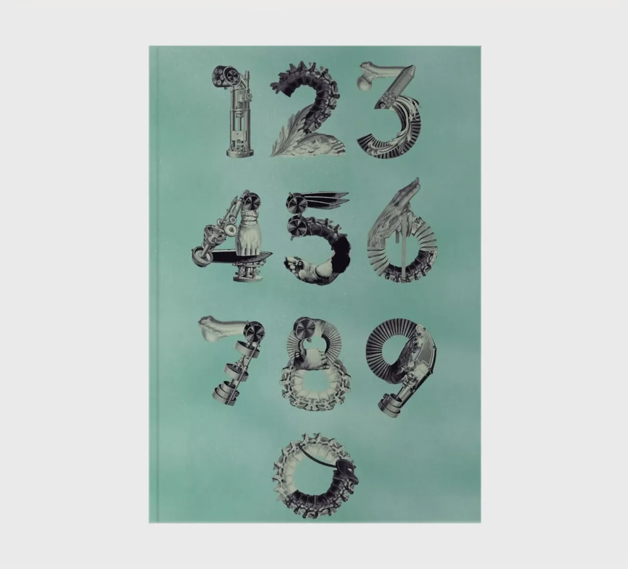 Steampunk Numbers 0-9 notebook by Birgit Palma