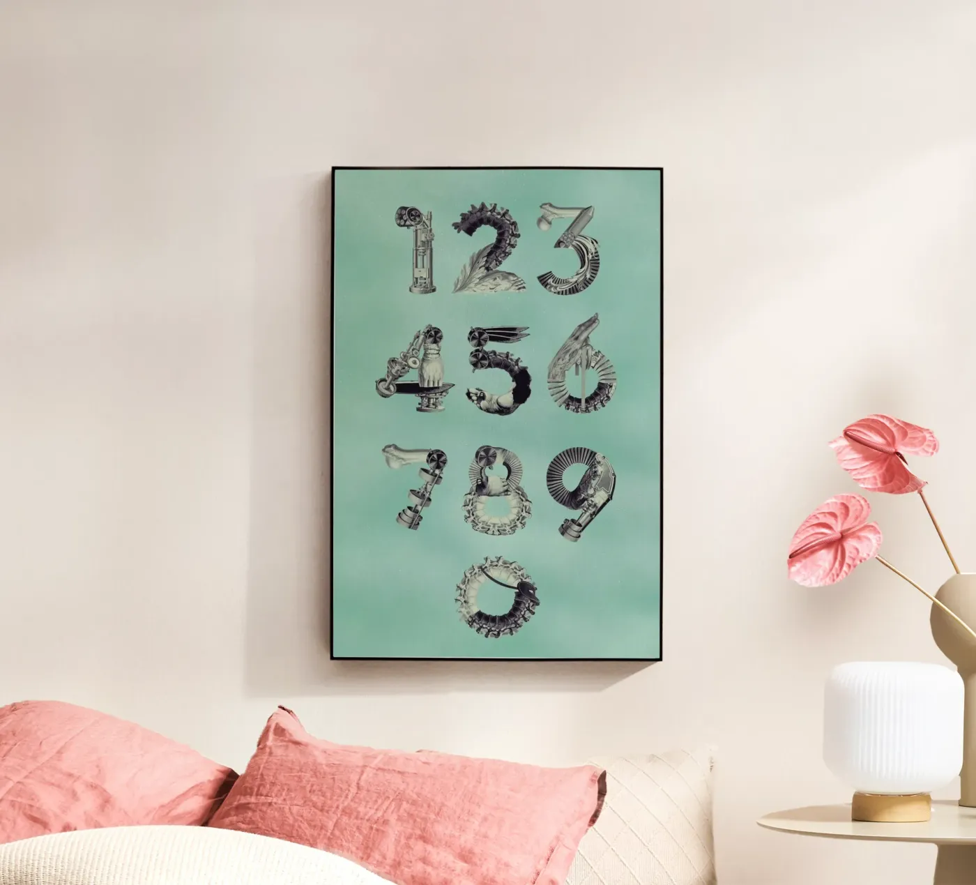 Steampunk Numbers 0-9 plexiglass da Birgit Palma