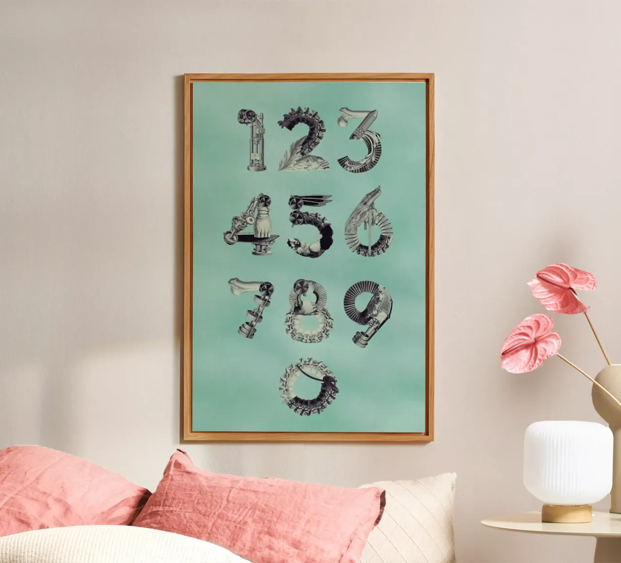 Steampunk Numbers 0-9 alluminio dibond da Birgit Palma