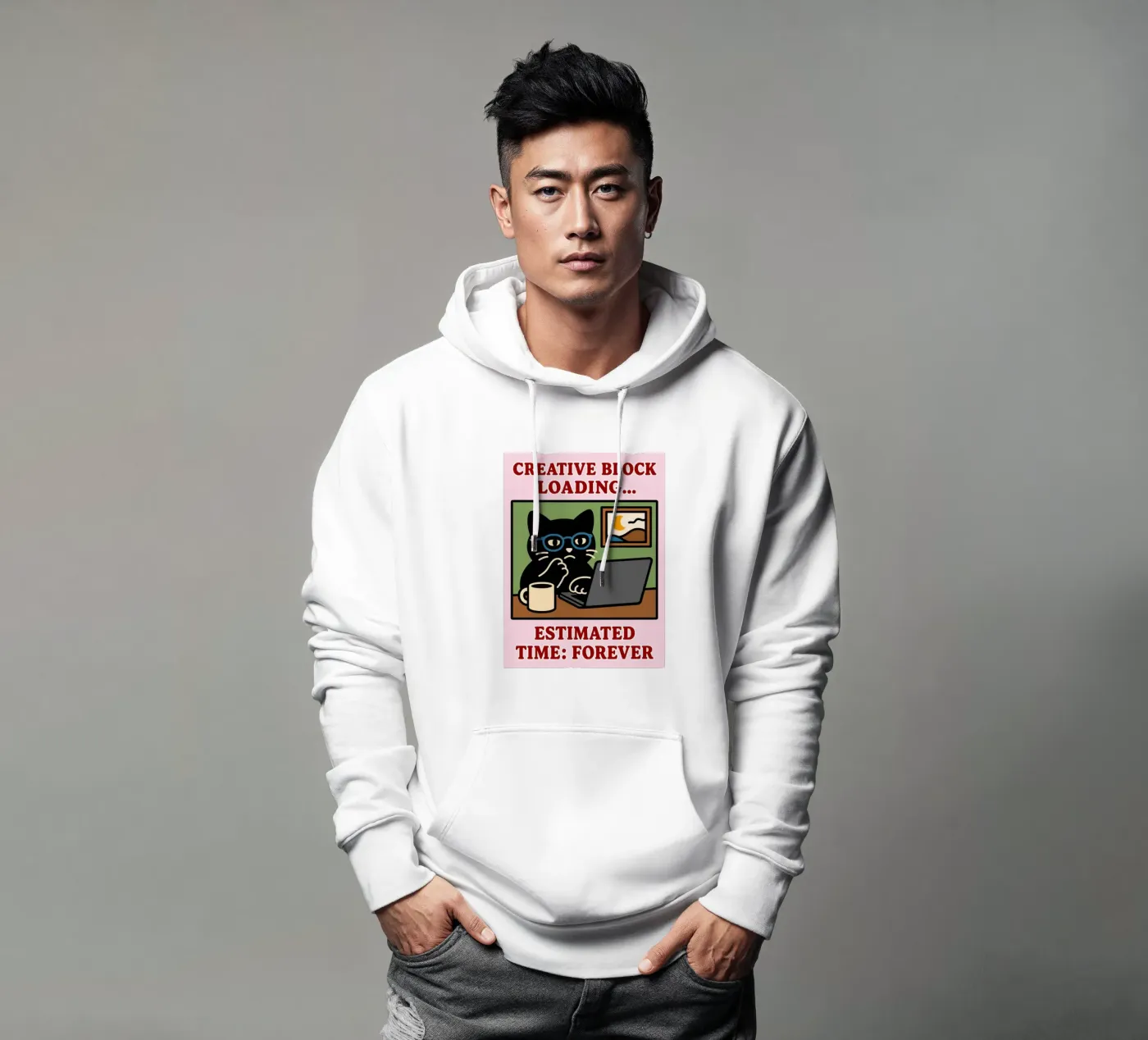 creative block loading hoodie by toegoe