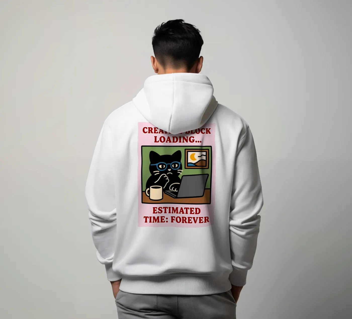 creative block loading hoodie by toegoe