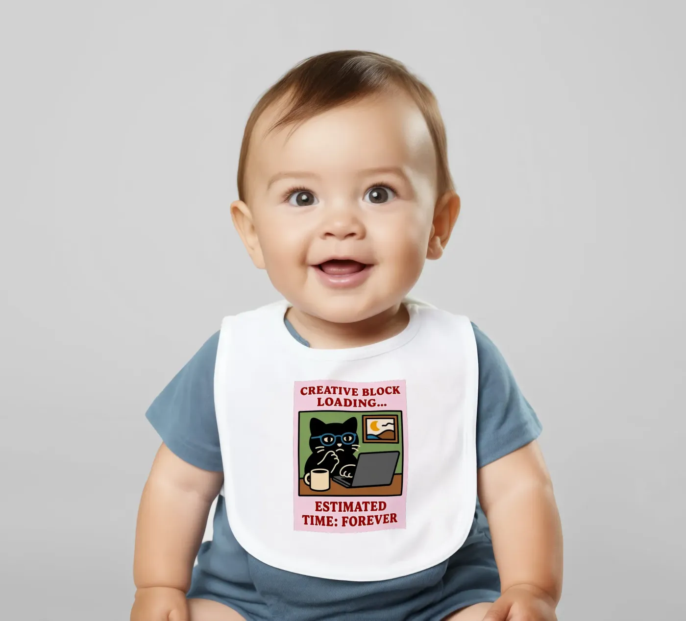 creative block loading baby bib by toegoe