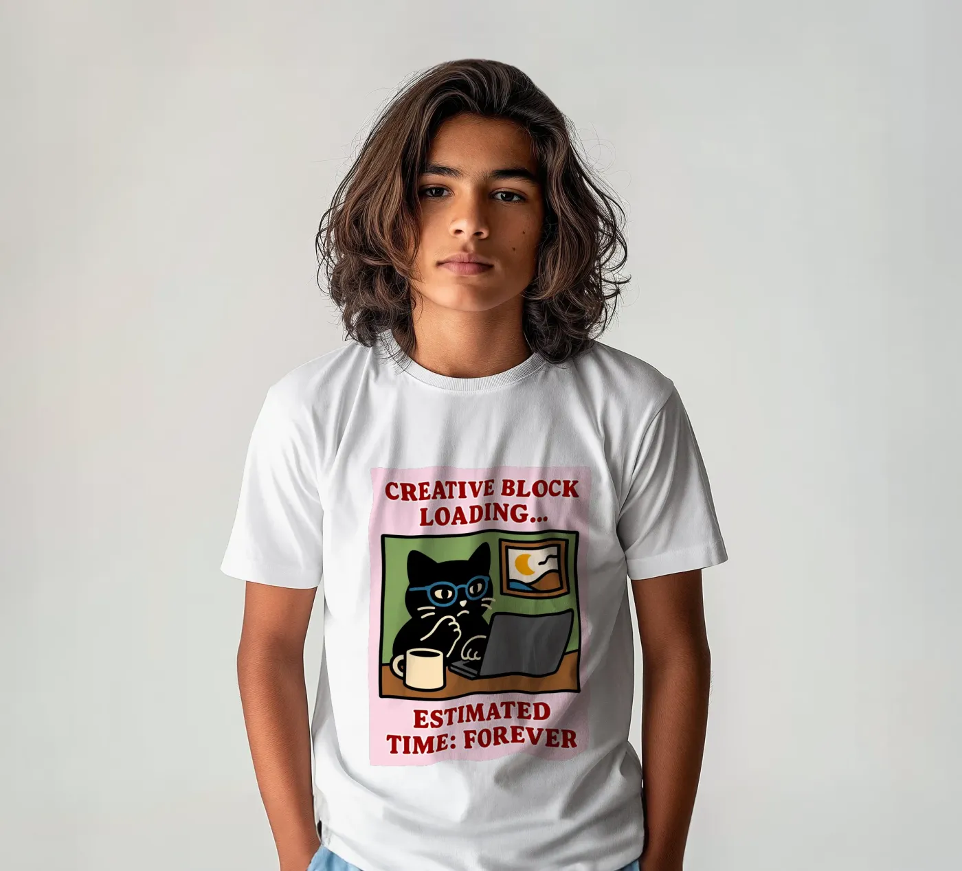 creative block loading kids t-shirt by toegoe