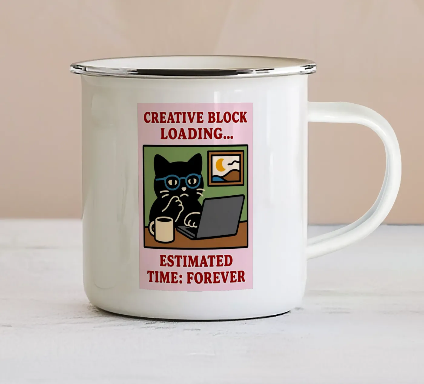 creative block loading enamel mug by toegoe