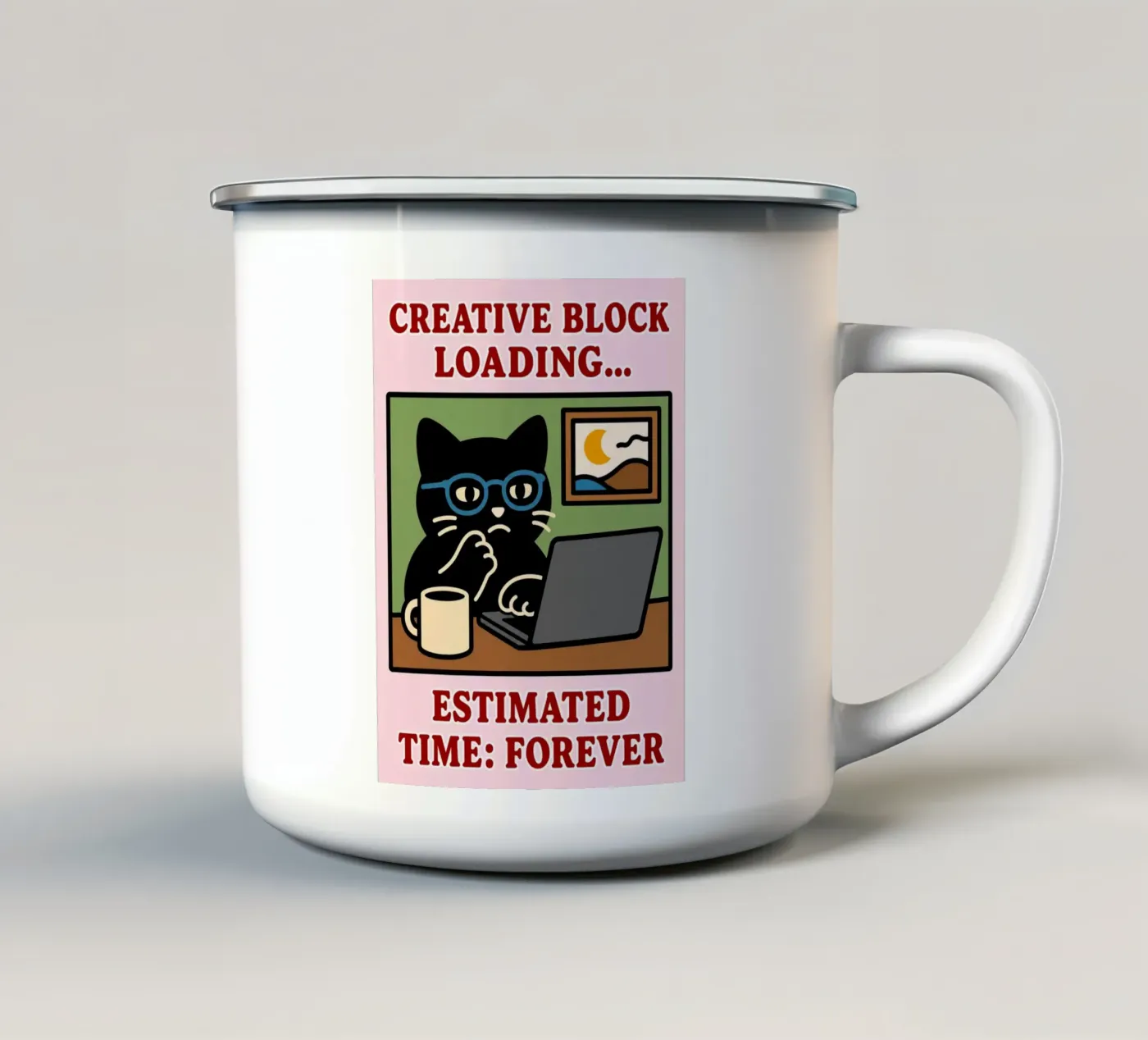 creative block loading enamel mug by toegoe