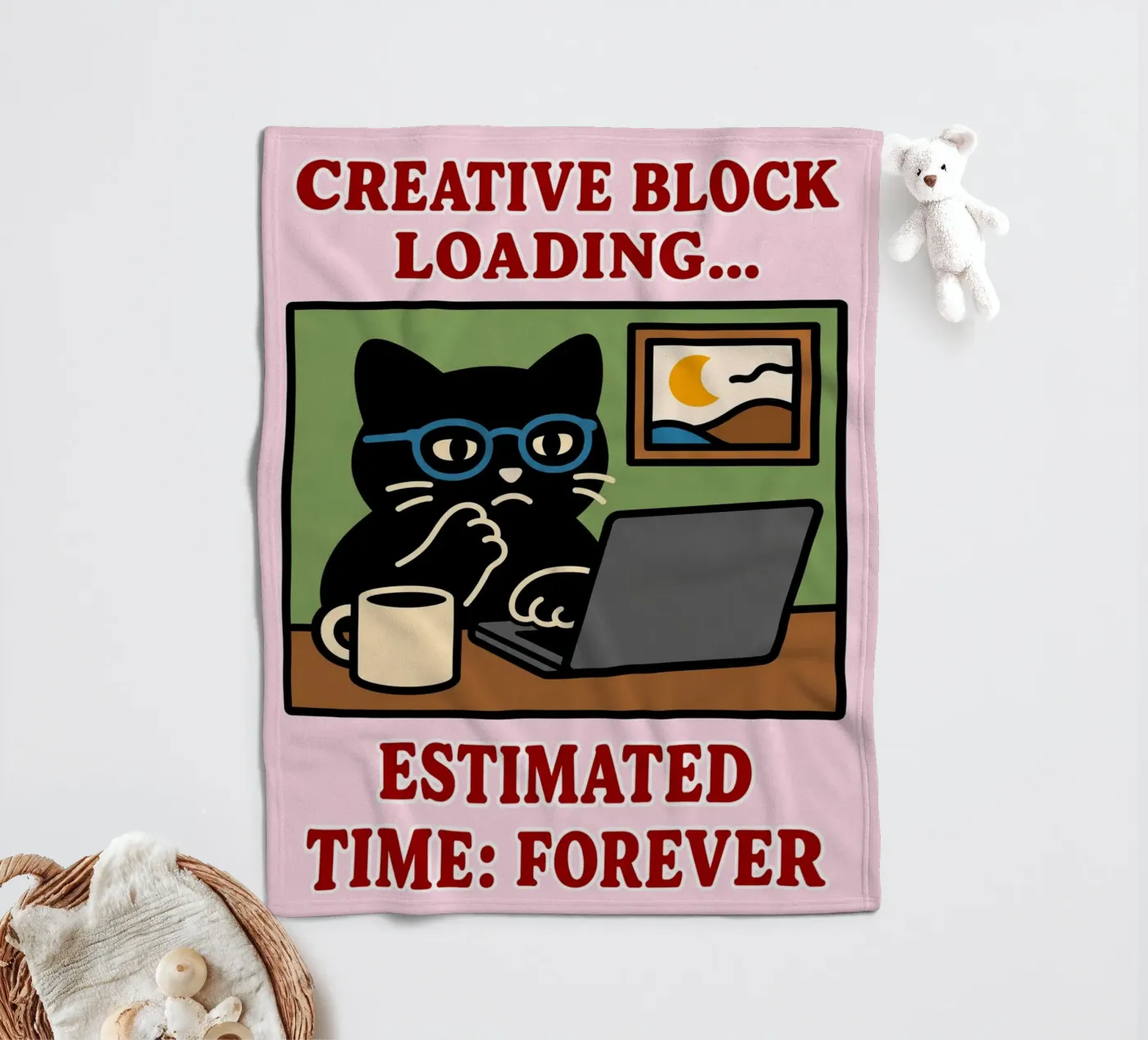 creative block loading fleece blanket by toegoe