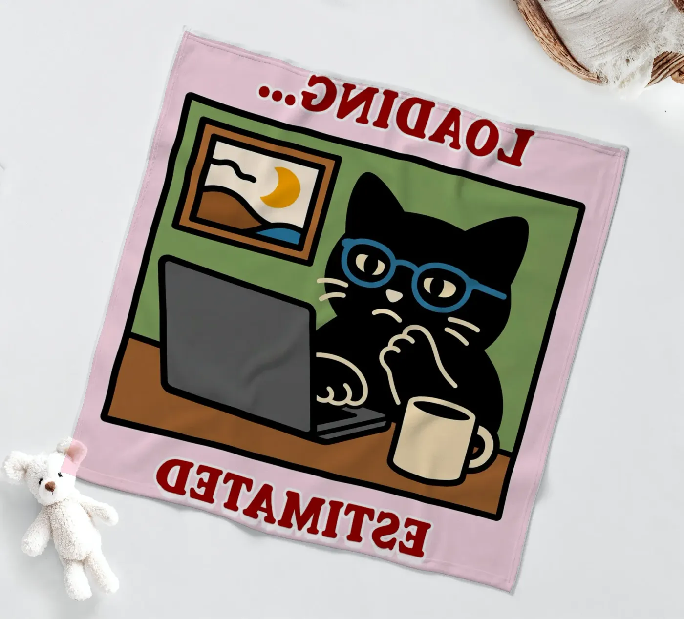 creative block loading fleece blanket by toegoe