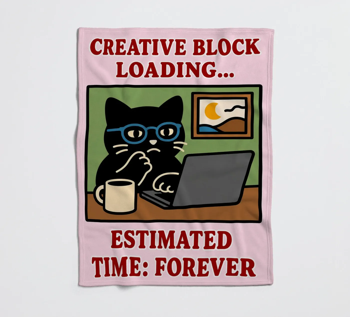 creative block loading fleece blanket by toegoe