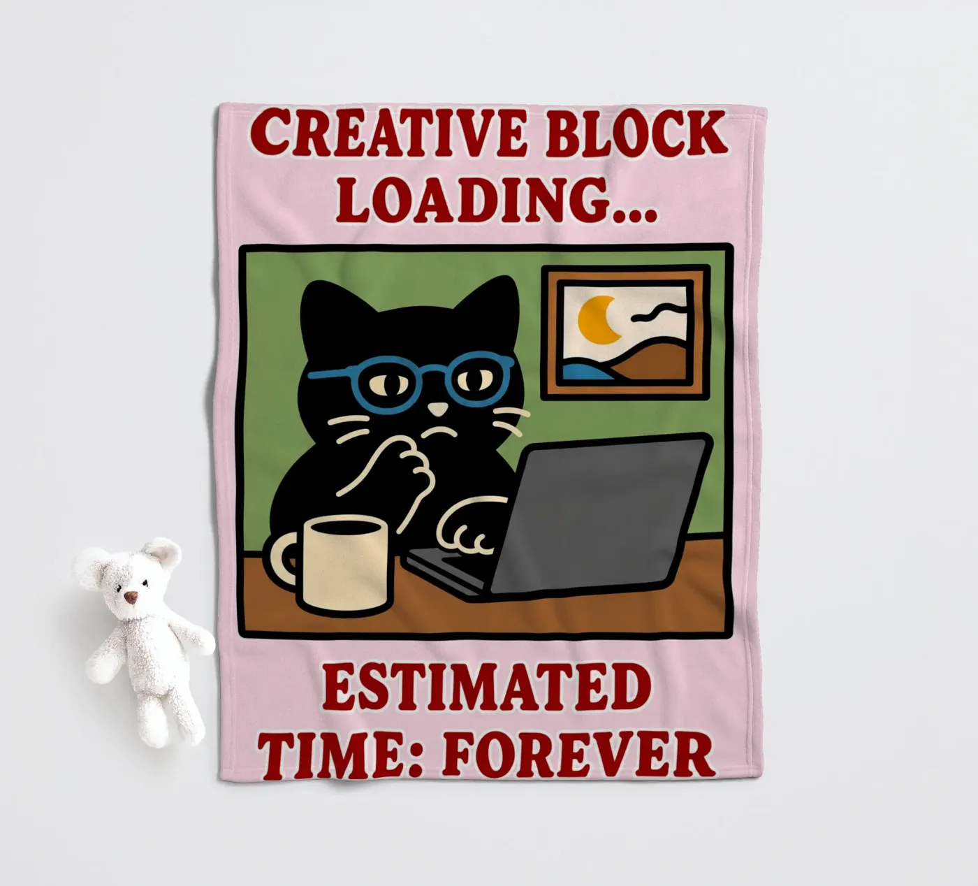 creative block loading fleece blanket by toegoe