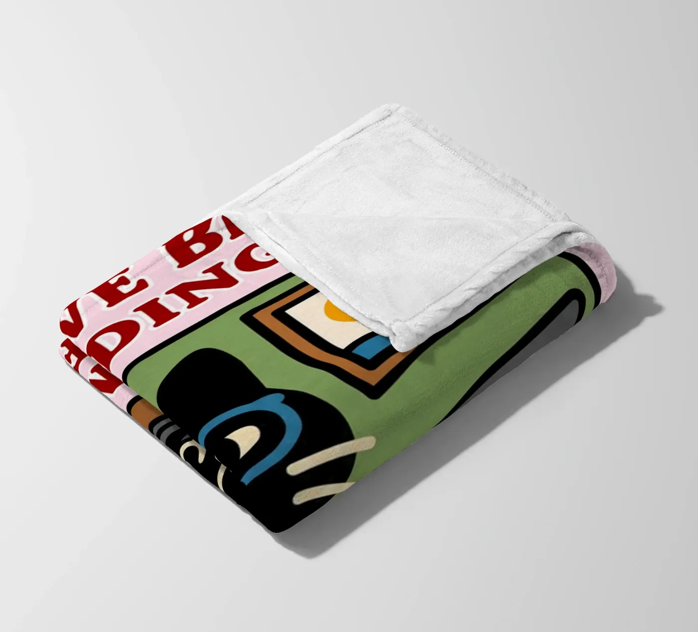 creative block loading fleece blanket by toegoe