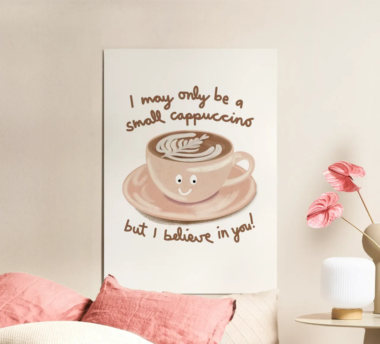 motivational cappuccino alluminio dibond da Illustration Raissa Oltmanns