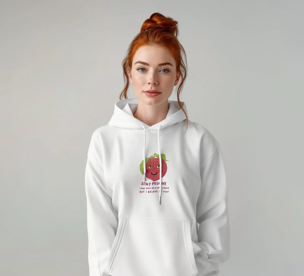 Positive Peach felpa con cappuccio da Illustration Raissa Oltmanns