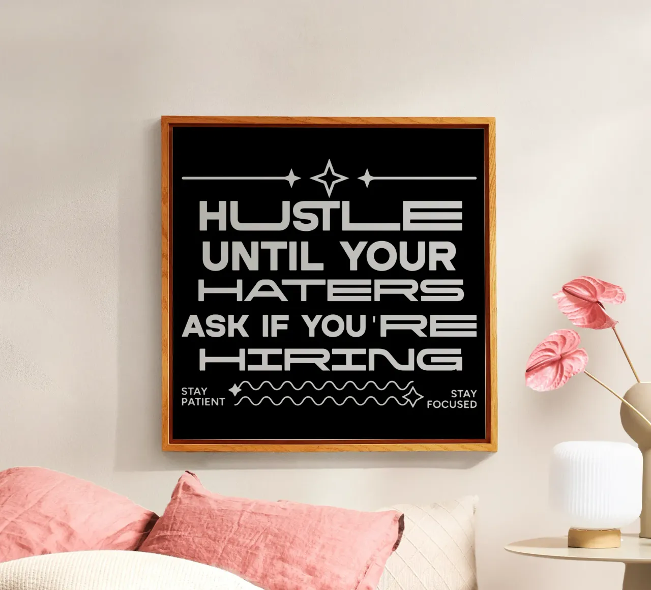Hustle Until Your Haters Ask if you're Hiring acrylic glass by Gunawan Rb