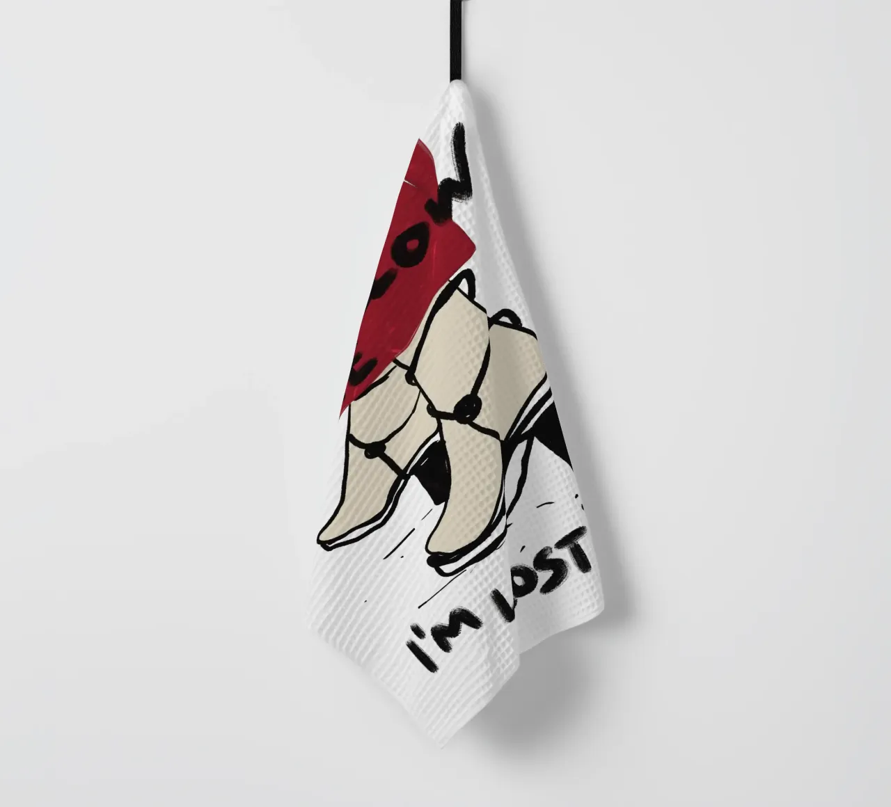 Don't follow me - I'm lost too canovaccio da cucina da Illustration Raissa Oltmanns