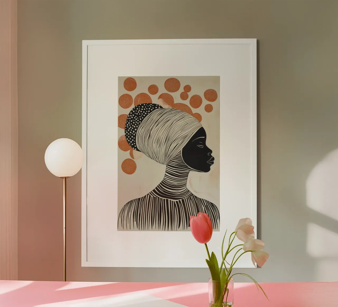 Donna africana con risograph a pois carta hahnemühle da Autofocus