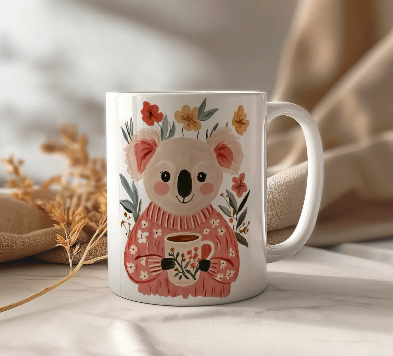 Simpatico Koala con tazza tazza in ceramica da IamHomeStudio