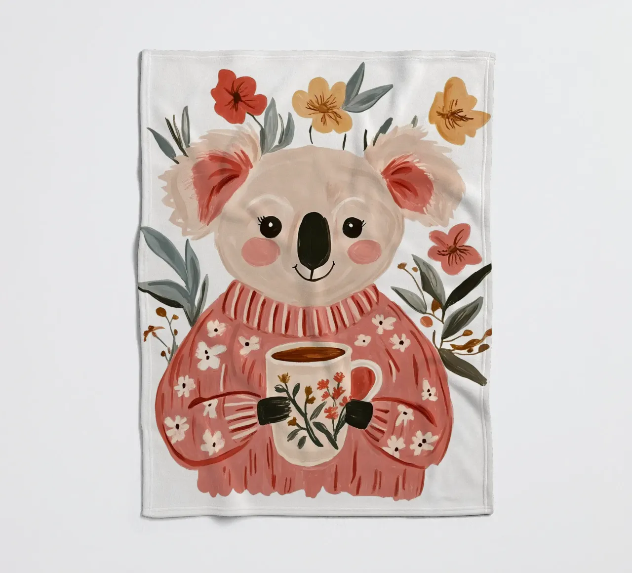 Simpatico Koala con tazza coperta in pile da IamHomeStudio