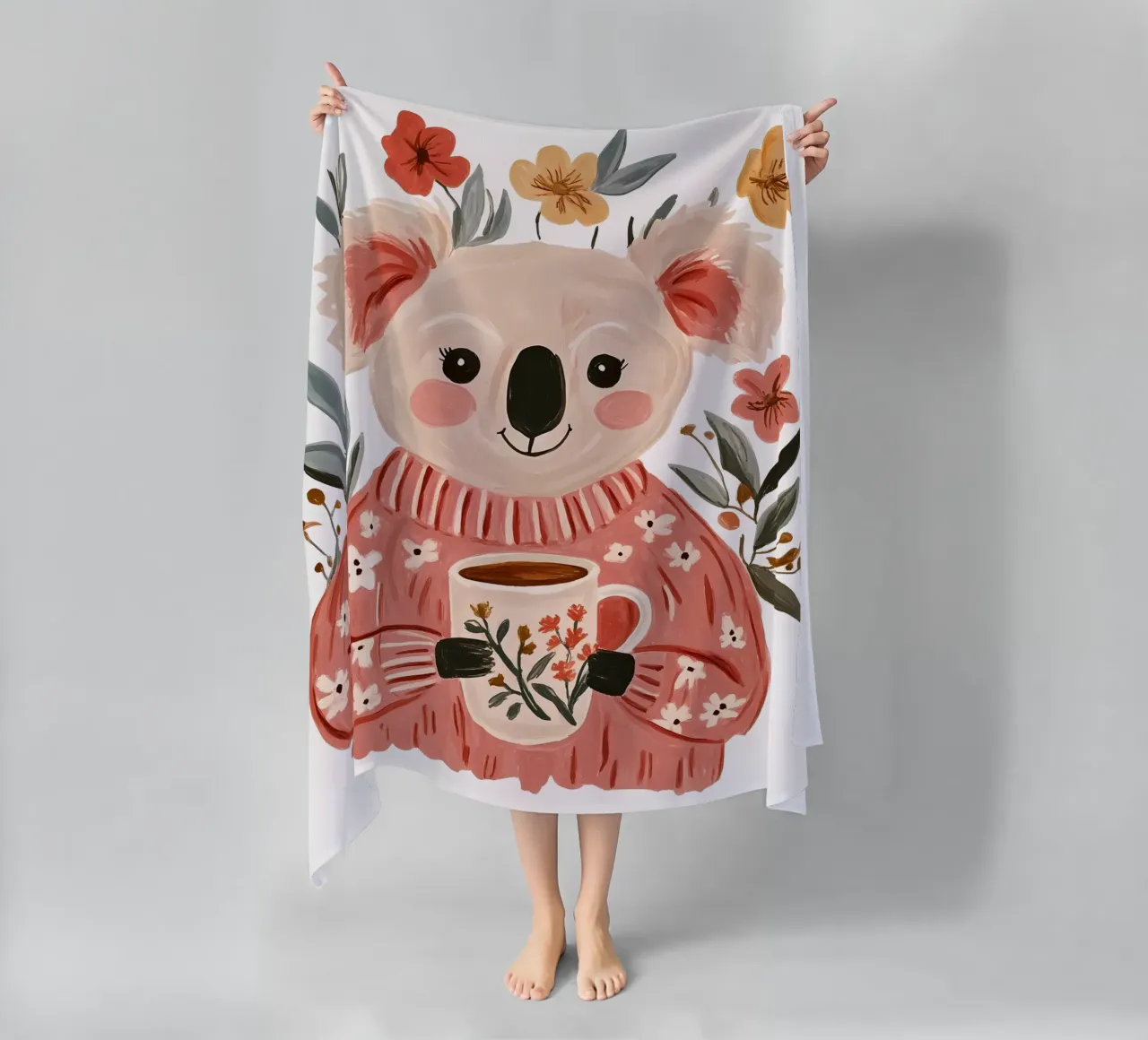 Simpatico Koala con tazza telo mare da IamHomeStudio