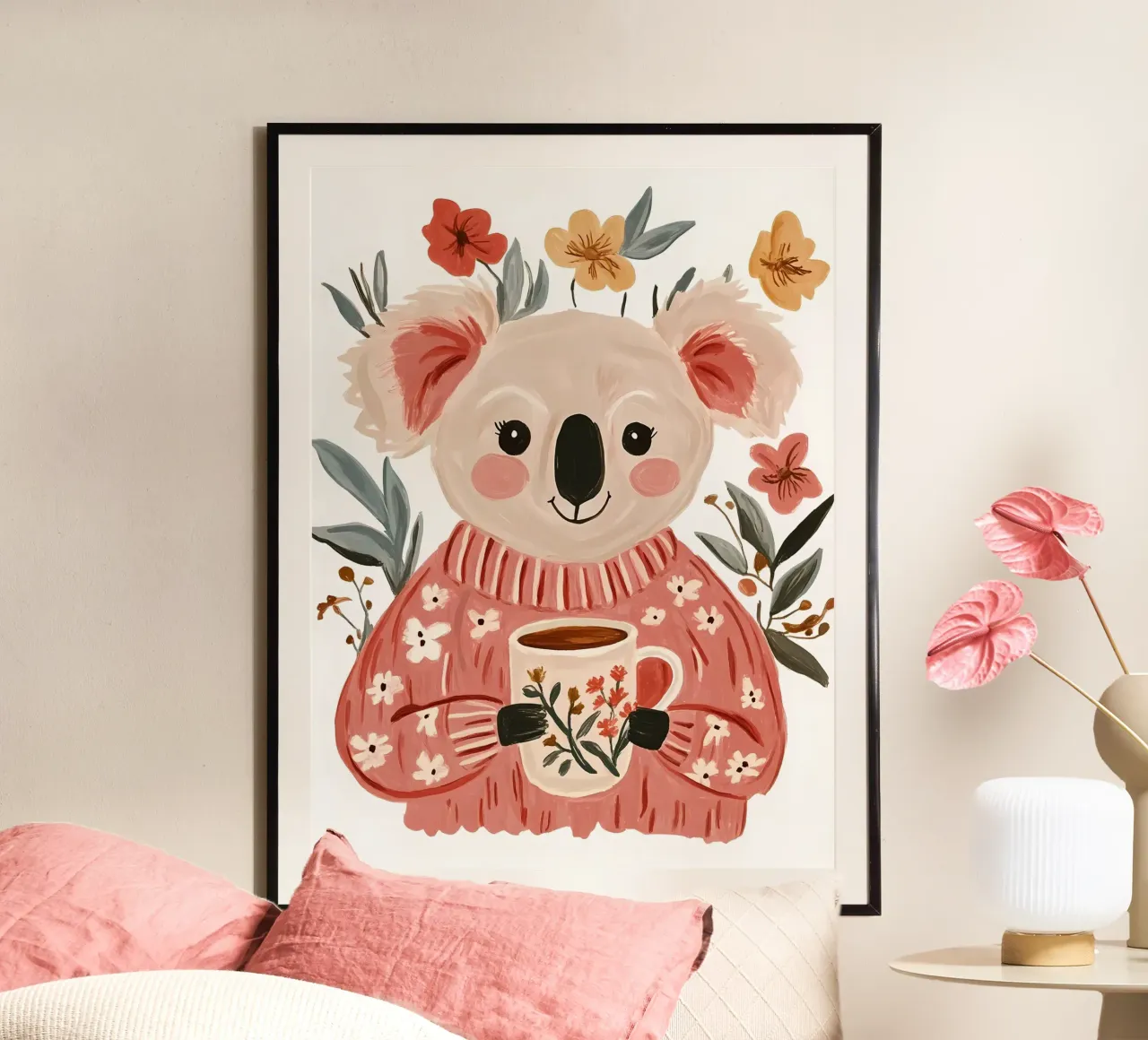 Simpatico Koala con tazza poster da IamHomeStudio