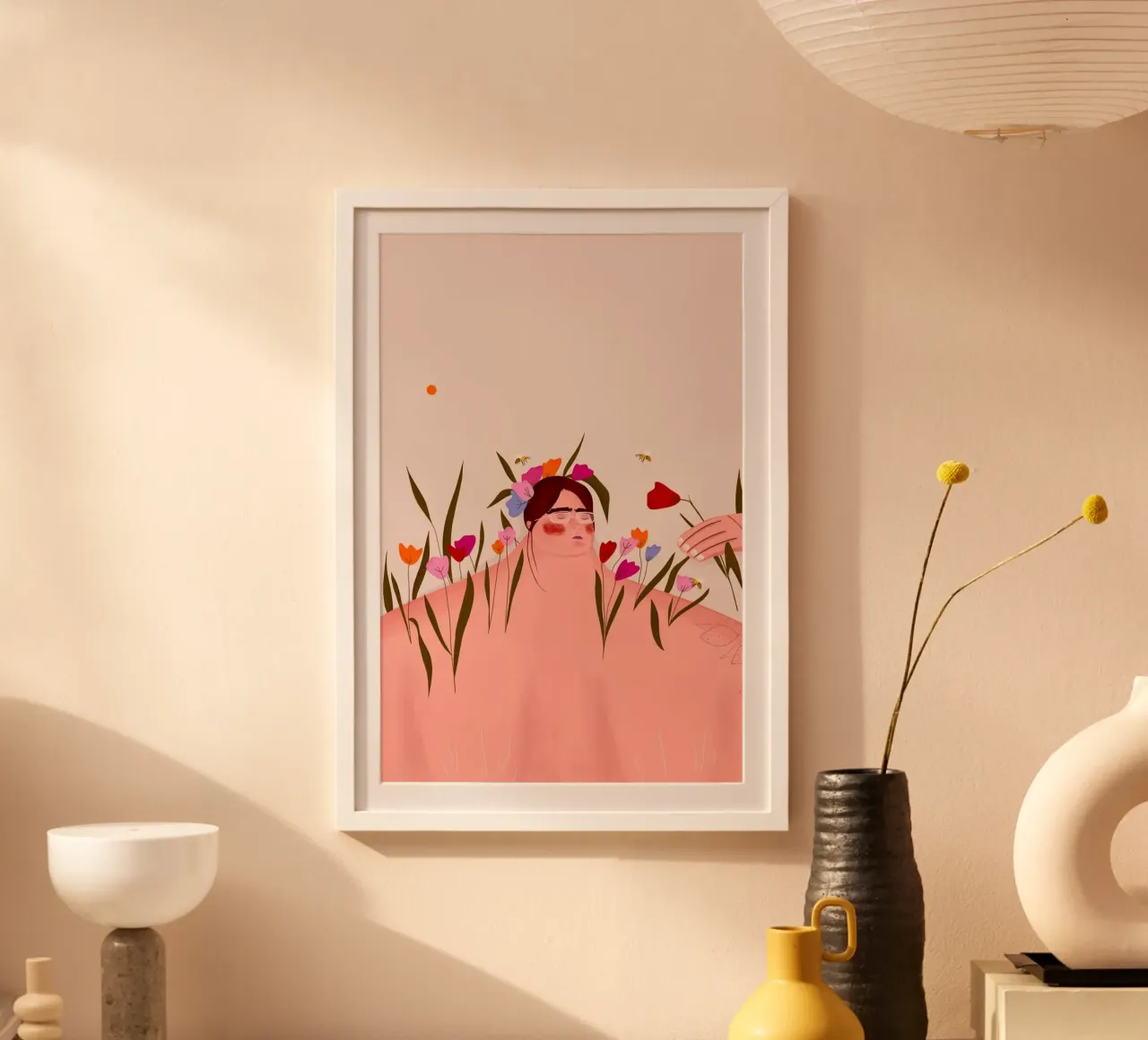 Oh.Ofi - Rettet die Bienen poster con telaio in alluminio da The Artcircle