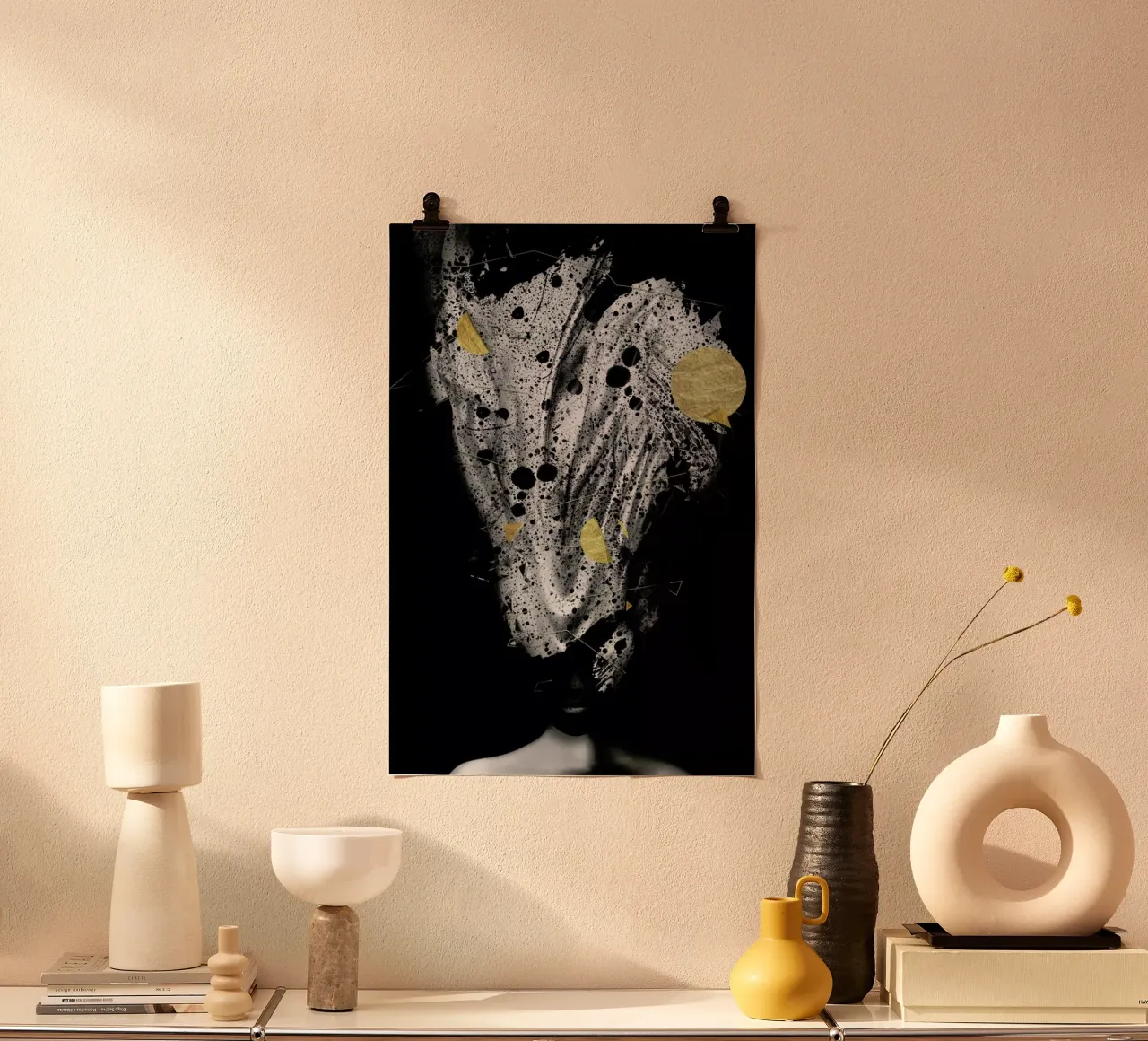 The Muse Illustration poster con telaio in alluminio da Birgit Palma