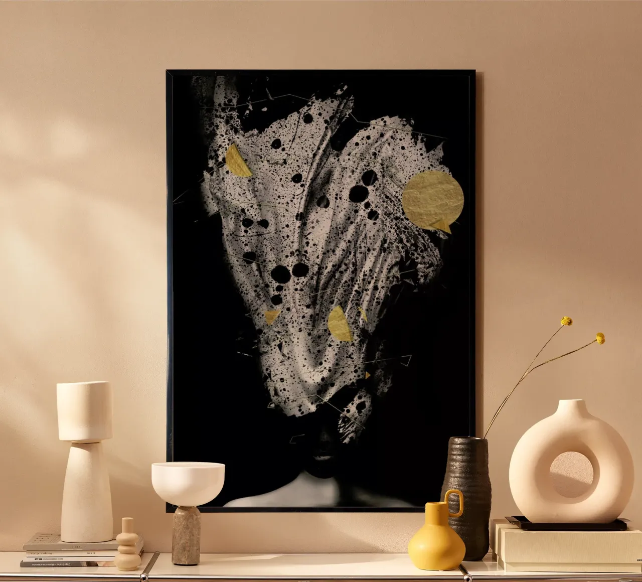 The Muse Illustration poster con telaio in alluminio da Birgit Palma