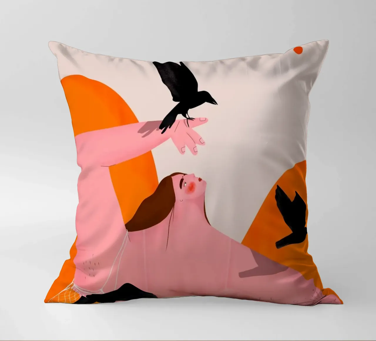 Oh.Ofi - Vogelfreundin cuscino da The Artcircle