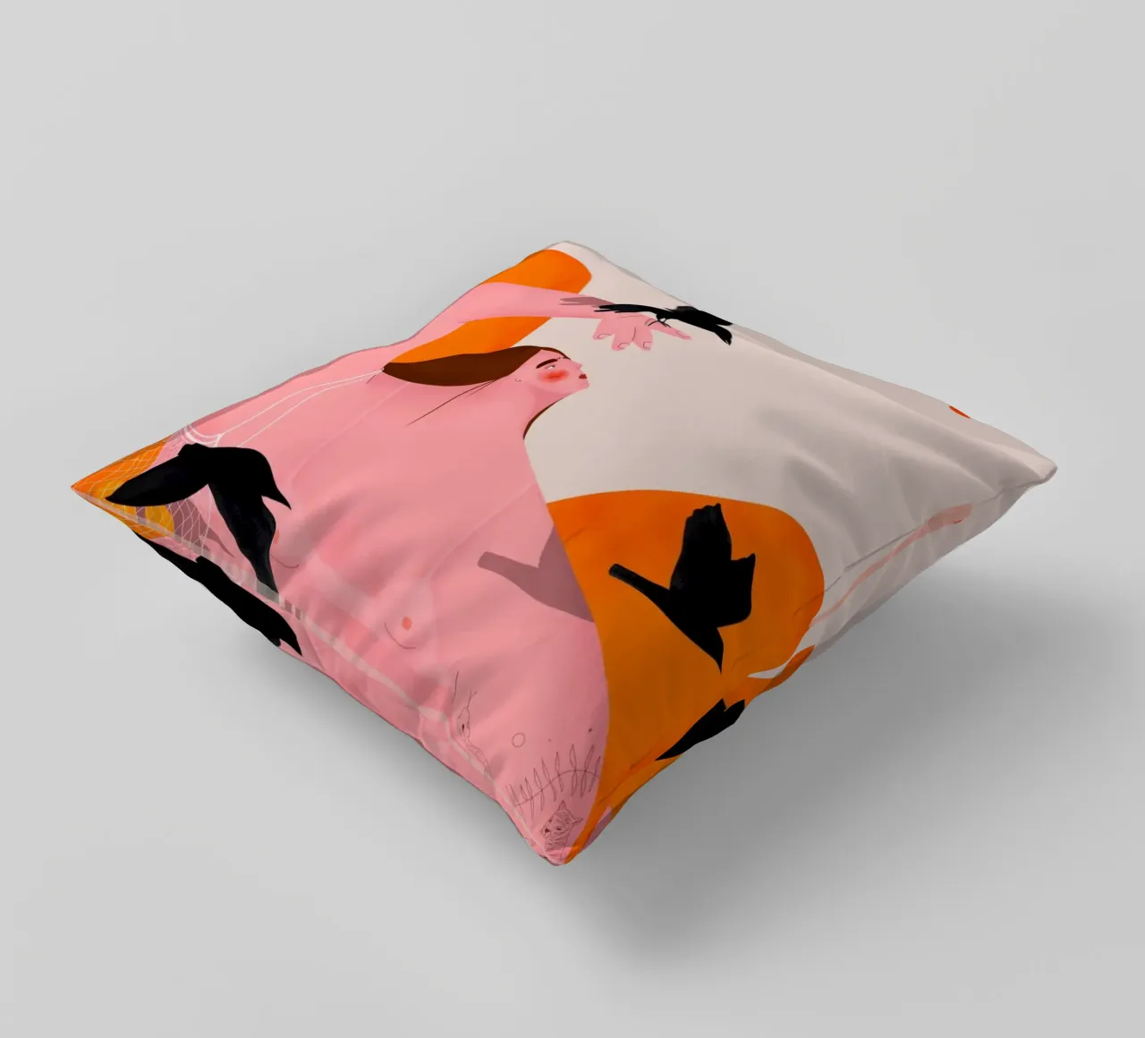 Oh.Ofi - Vogelfreundin cuscino da The Artcircle